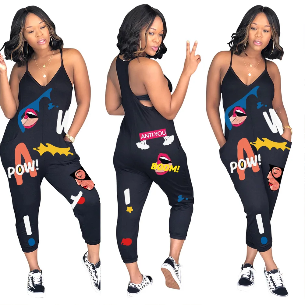 Повседневный летний женский комбинезон. Полоски для спагетти. Жилет без рукавов