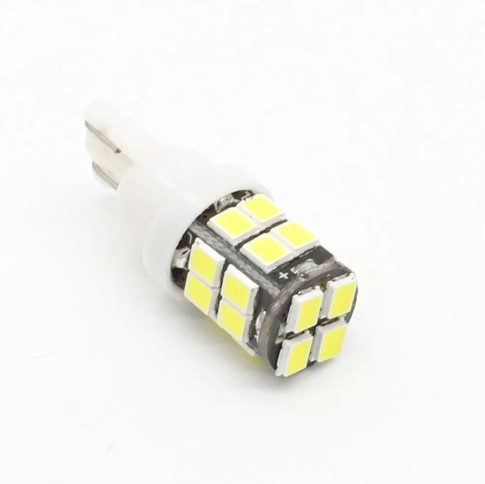 12В 2Вт T10 3528 20SMD светодиодный 7500k 200lm Габаритные огни Подсветка регистрационного