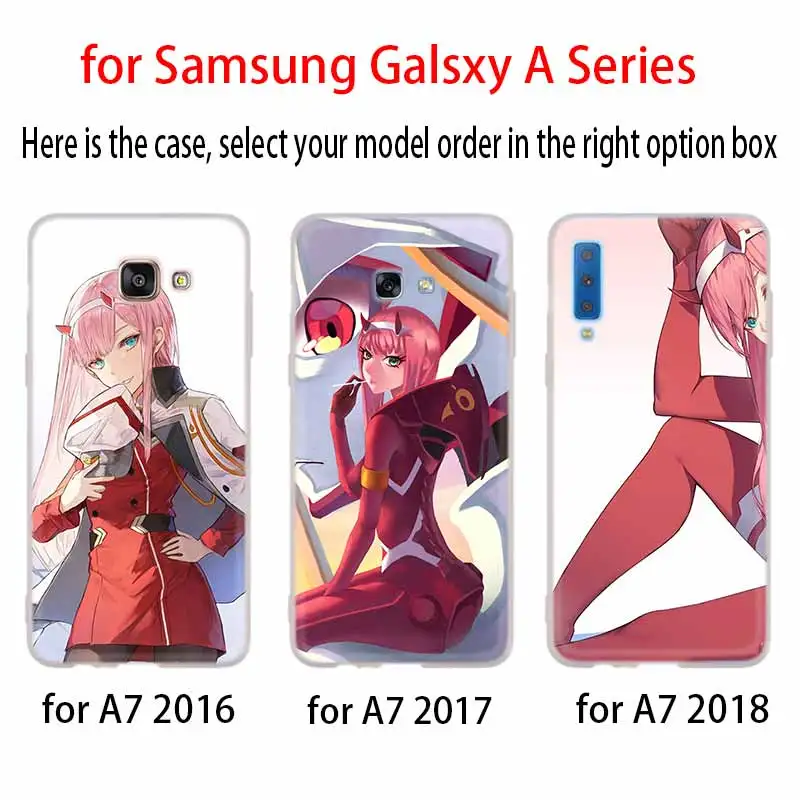 Роскошный чехол для Samsung A32 A52 A72 A12 A42 5g A21S A50 A51 A3 A5 A6 A7 A8 Plus 2018 2017 Cover The Franxx Anime |