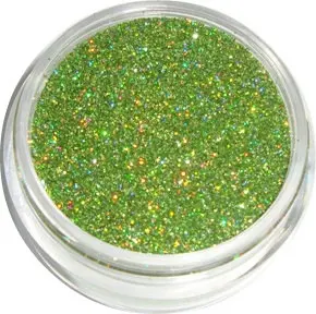 

Lime Green Holographic Glitter DIY Nail Powder Dust Fashion Nail Tip Decoration Tools UV Gel Nails, 5g jar. Free shipping