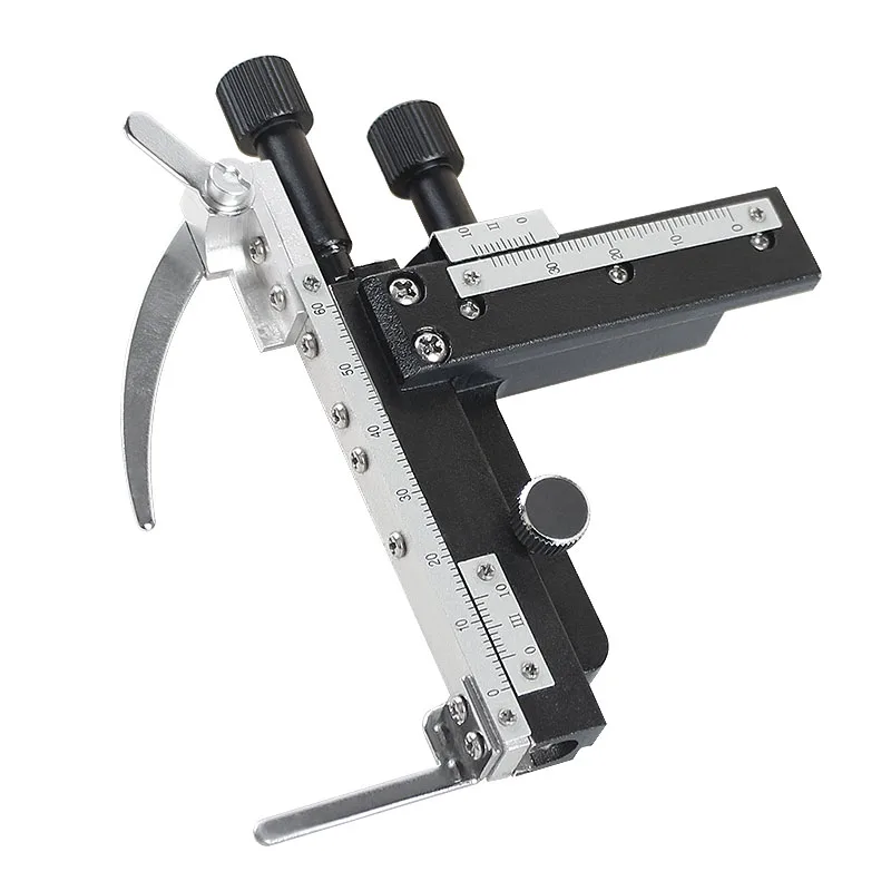 Прикрепляемая Механическая сцена подвижная с линейкой в масштабе 0-60 мм