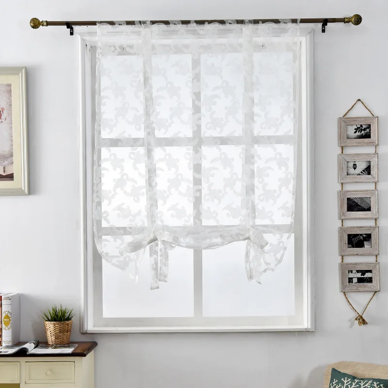 Занавески для кухни NAPEARL жаккардовые тюлевые римские жалюзи цветочные шторы из