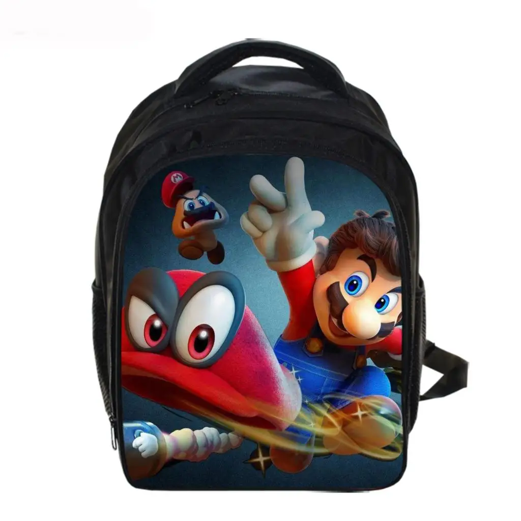 mario 15 13 дюймов мультфильм Марио Соник дети рюкзак в детский сад школьная сумка детская печать рюкзаки для девочек и мальчиков Mochila - Цвет: mario 15
