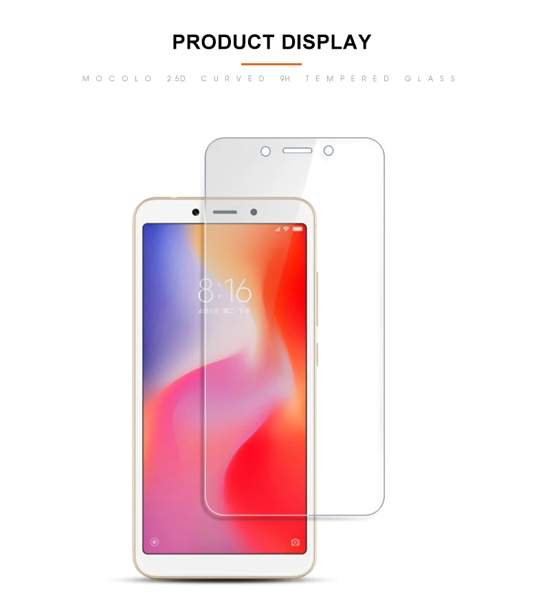 Mocolo прозрачная пленка из закаленного стекла для Redmi 6A стекло 2.5D 0,33 мм 9H жесткая Защитная пленка для экрана для Xiaomi Redmi 6 Pro стекло