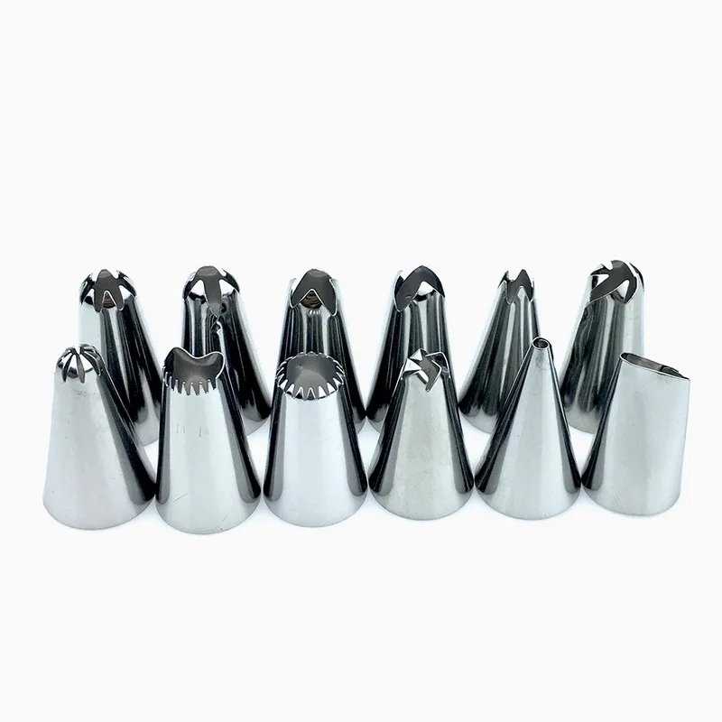 Urijk 1Set Silicone DIY Icing Piping Cream Pastry Bags Nozzle Tips Set Cream Coupler Cake Decorating Tools Baking Tools