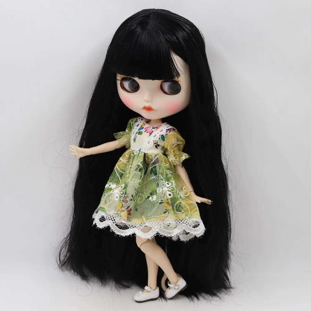 Кукла blyth No.BL117 с белой кожей длинные прямые черные волосы и разные тела для