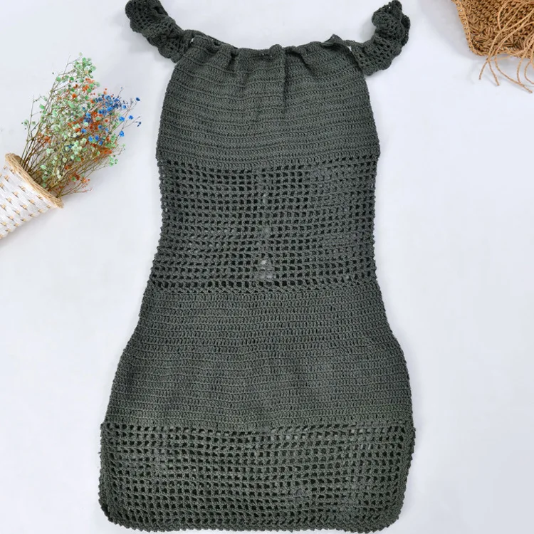 Пикантные Плавание костюм трикотажные туники для пляжа Бикини Cover Ups крючком