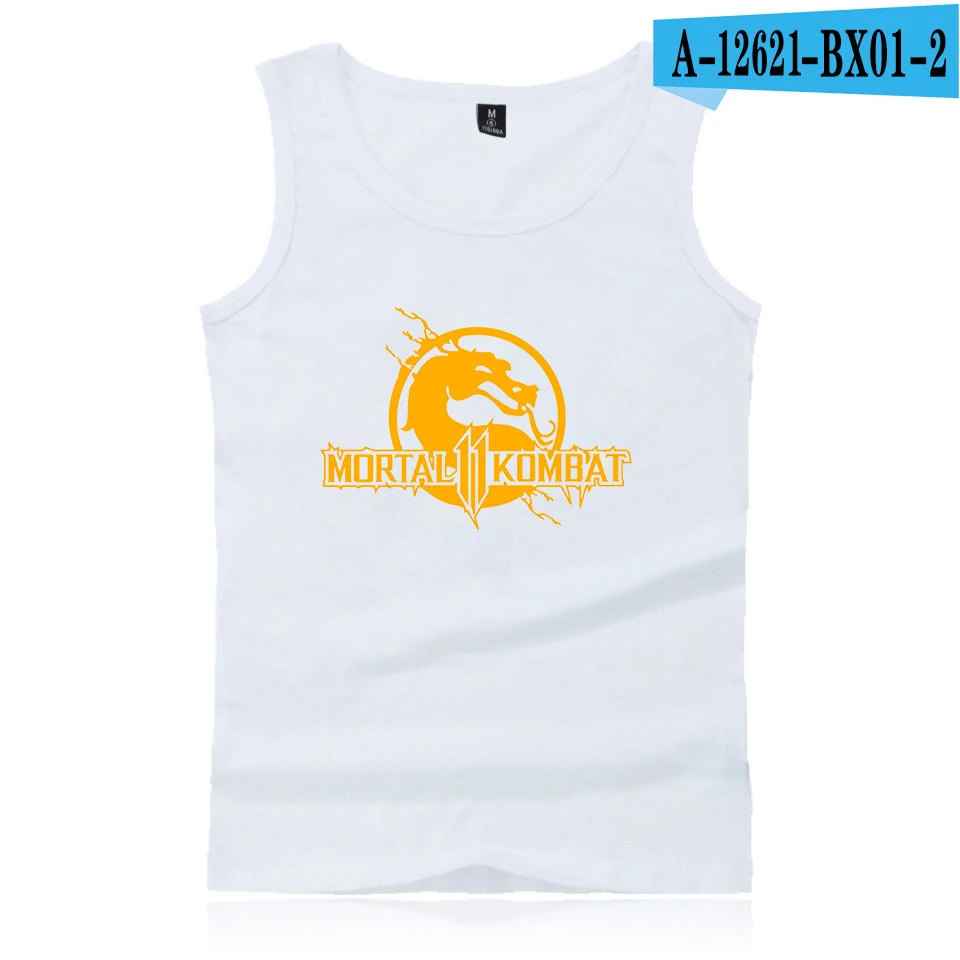 White Mortal Kombat, 11 игр, Мультяшные майки, мужские, аниме, битва, Харадзюку, уличная майка, хип-хоп, Повседневная летняя одежда - Цвет: White