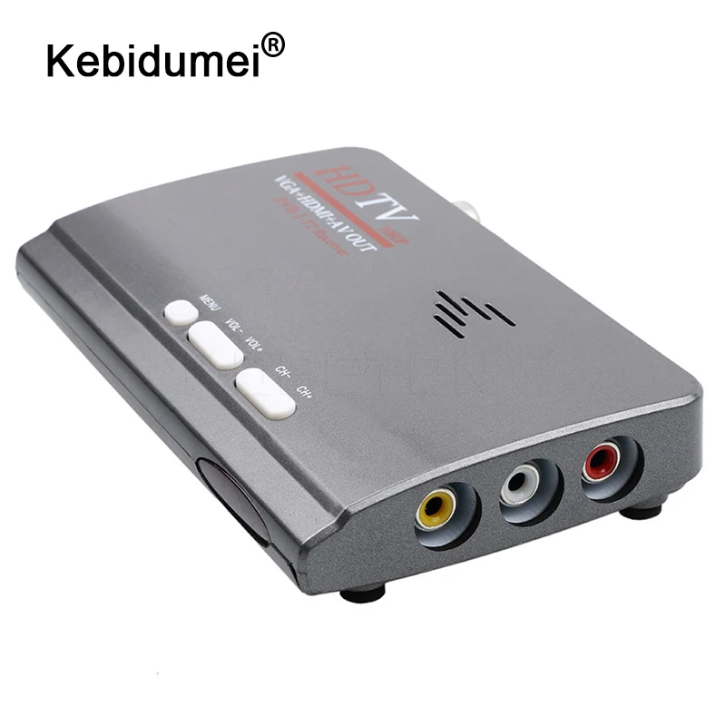 Kebidumei VGA AV CVBS тюнер приемник DVB-T2 TV Box Цифровой наземный HD 1080P DVB-T/T2 с пультом