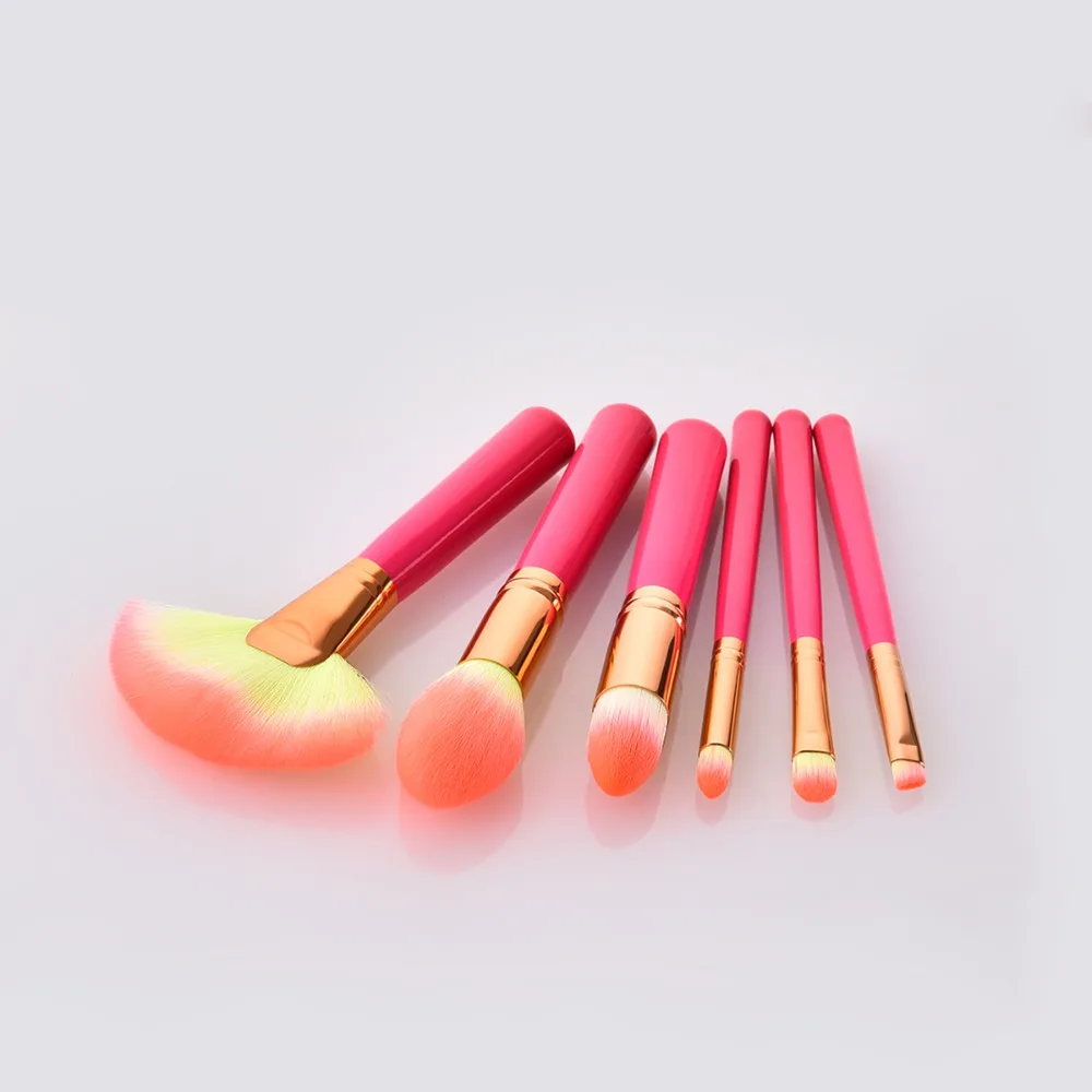 6 Pc Professional Fan Shape Makeup Brush Blending Highlighter Contour Face Loose Powder Cosmetics high quality cosmetics | Красота и