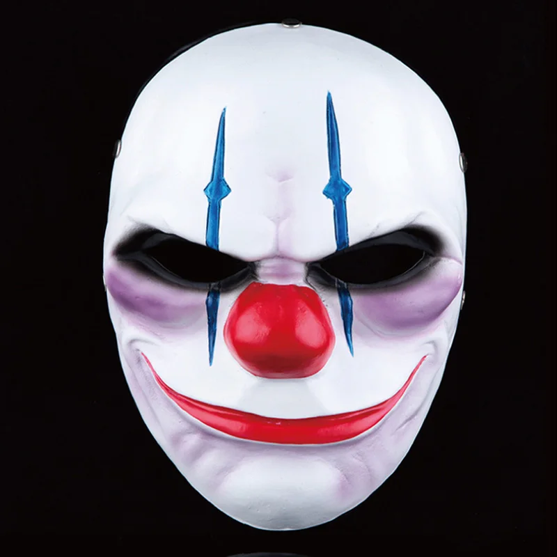 H & D Смола Payday 2 цепи Клоун Маска Тушь для ресниц террор Вечеринка Маскарад