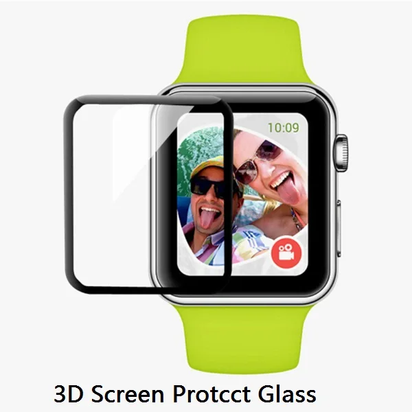 Goosuu для Apple Watch Экран защиты Стекло Плёнки 38 мм 42 Размер используется Series1 и series2