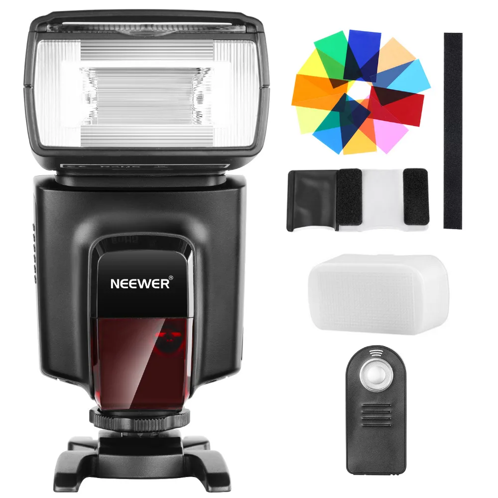 Вспышка Neewer TT560 Speedlite с 12 цветными фильтрами и ИК беспроводным пультом