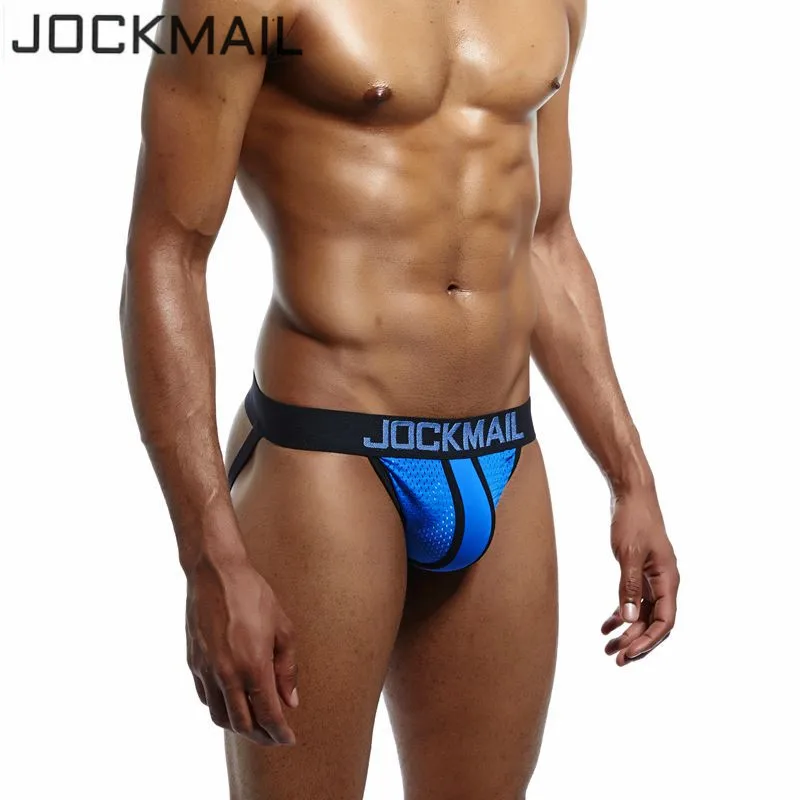 JOCKMAIL бренд 4 упаковки мужское нижнее белье бандаж сексуальные сетчатые дышащие