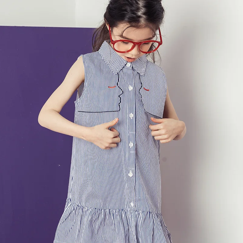 Детская одежда 2018 весенне-летний костюм в полоску с короткими рукавами для