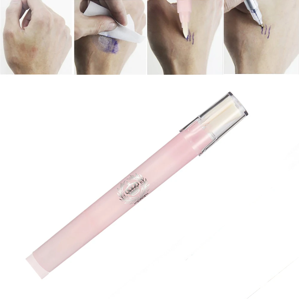 

2PCS Embroidered pen Tattoo Eyebrow Design Remove Skin Marker Pen Magic Eraser Beauty Makeup Cleanser for Tattoo