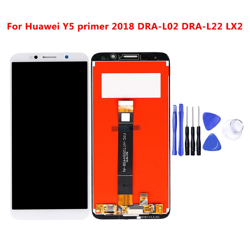 Новый ЖК дисплей для Huawei Y5 Prime 2018 DRA L02 L22 LX2 Полный + сенсорный экран дигитайзер в