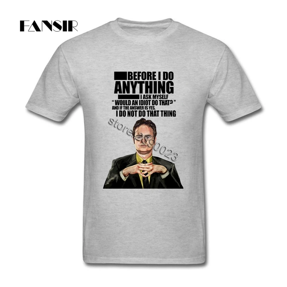 Футболка The Office Dwight Schrute новейшие мужские футболки футболка из чистого хлопка с