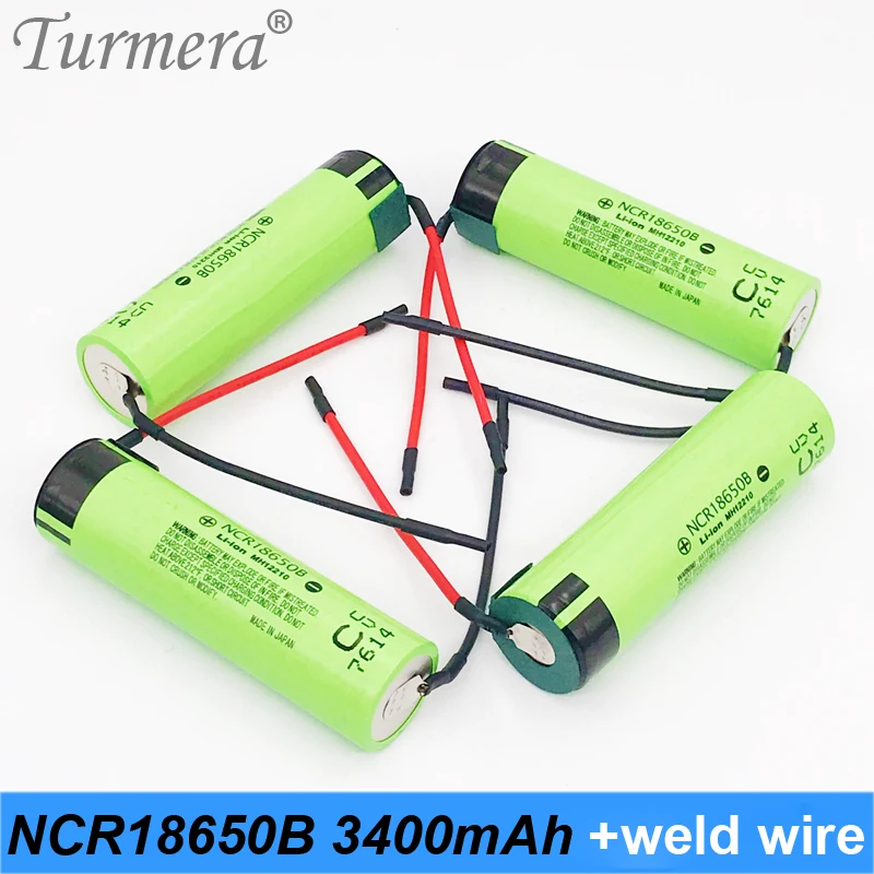 

New original 18650 3400mah+ diy welding wire 18650 rechargeable battery 3.7v 18650 for shura screwdriver and power bank battery