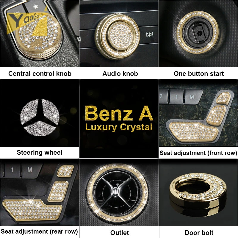 KJAUTOMAX для Mercedes Benze A200 A180 A amg Хрустальное украшение автомобильный Стайлинг