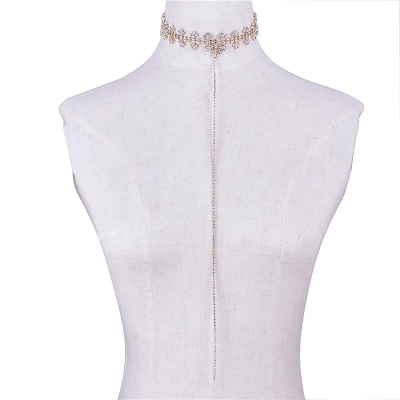 [JIMORE] Цветок Shaped Сияющий Rhinestone Себе Ожерелье Collares Mujer Долго Кисточкой женщин