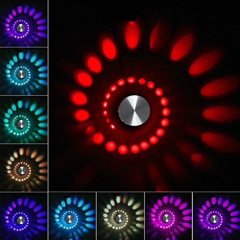 Современный потолочный светодиодный светильник алюминиевый полый цилиндр RGB