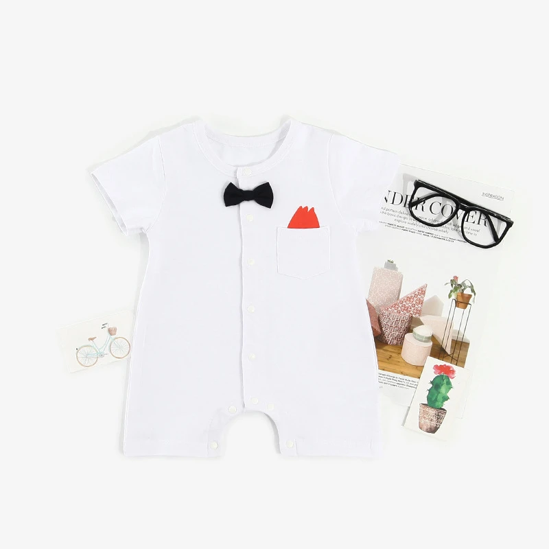 Летний стильный комбинезон Одежда для новорожденных мальчиков Красивая одежда