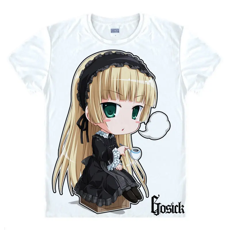 

GOSICK T-Shirt Victorique de Blois Fashion printed t-shirts Anime Collection kawaii dress summer t-shirt Manga Cosplay Costume a