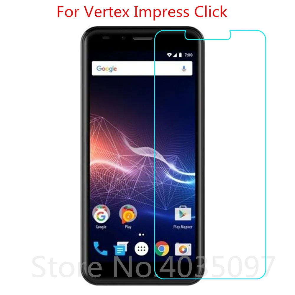 2.5D 9H закаленное стекло для Vertex Impress клик на телефон защитная пленка |