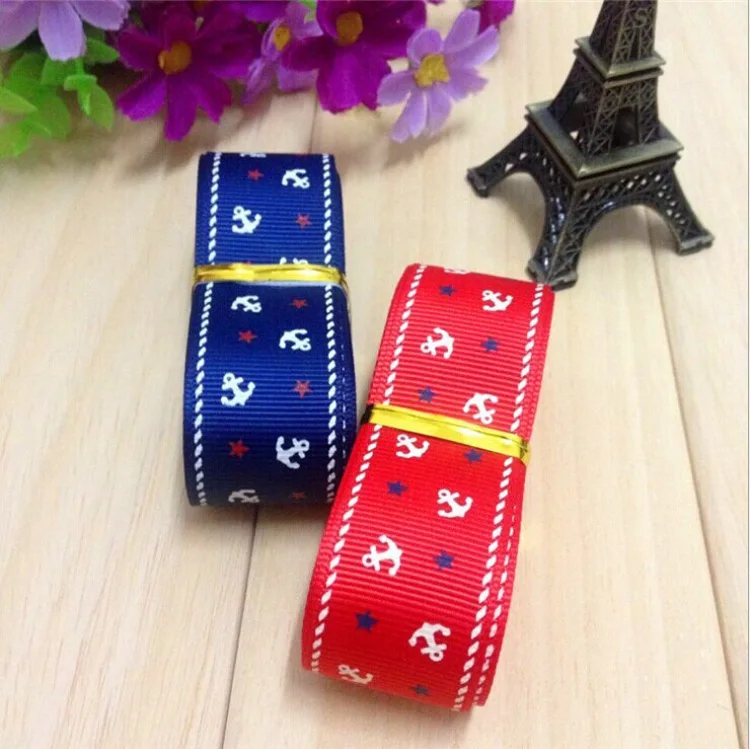 Новое поступление (25 мм) корсажная лента с принтом горячая синяя и красная сделай