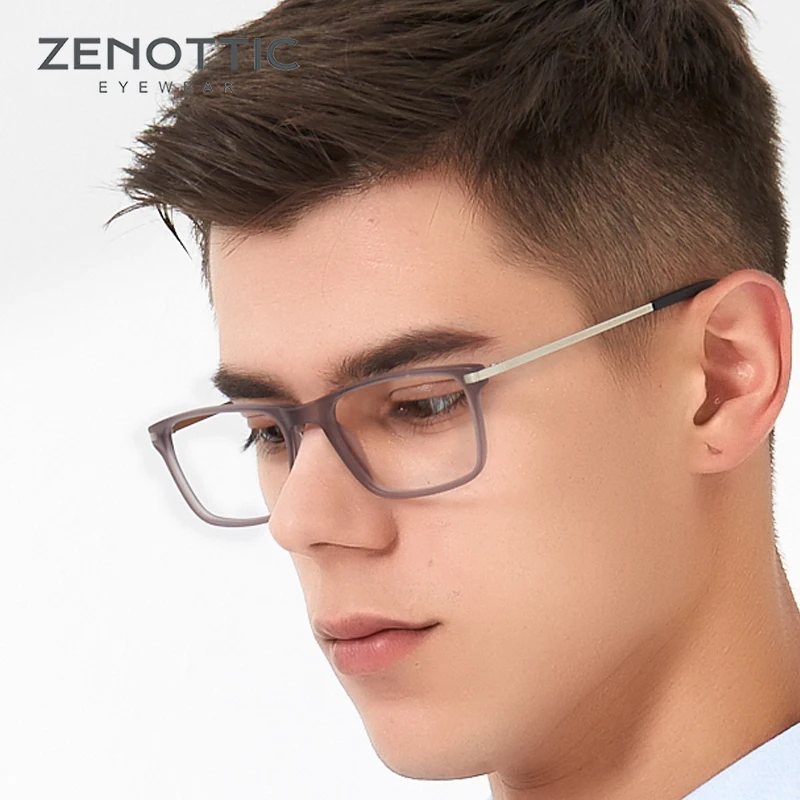 ZENOTTIC Прямоугольная оправа для очков по рецепту мужские прозрачные оптические