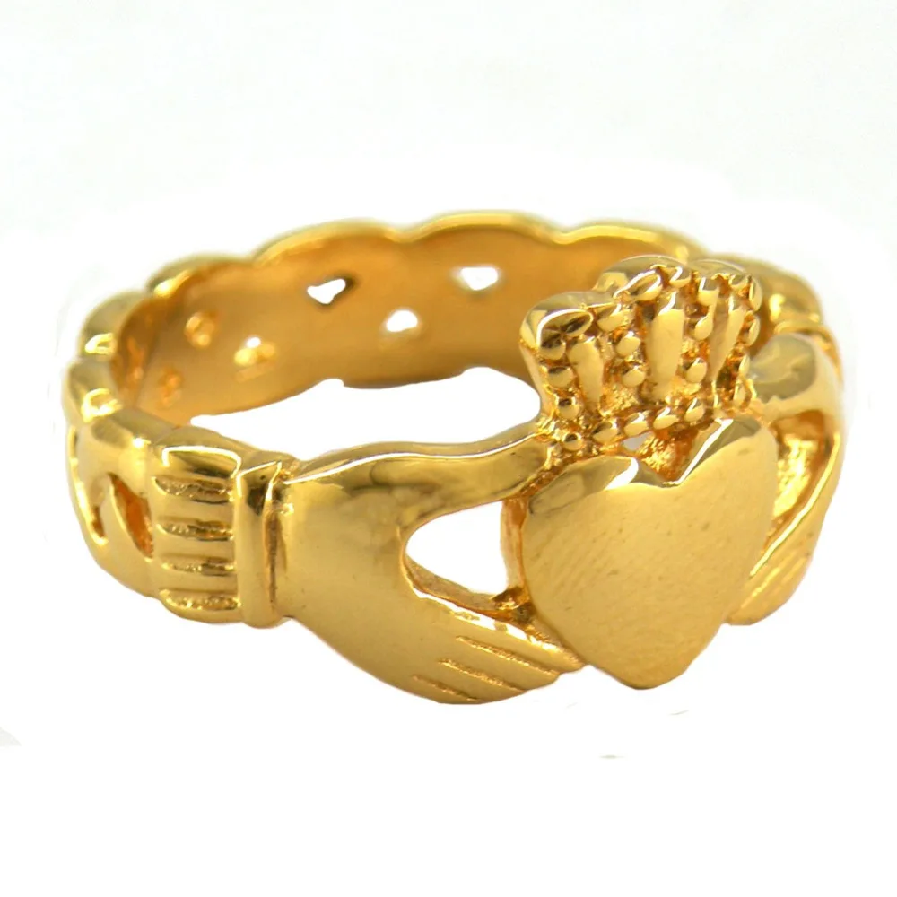 

FANSSTEEL Stainless Steel Jewelry Infinity Love Heart Princess Crown Claddagh Friendship Ring FSR06W00G