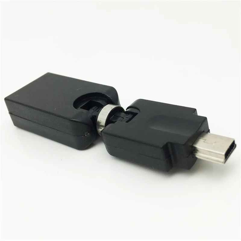 Адаптер с поворотом на 360 градусов Mini usb 5Pin штекер USB A гнездо преобразователь