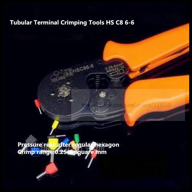 

HSC8 6-6 0.25-6mm Adjustable Hexagon Terminal Crimping Pliers crimping pliers for terminals.