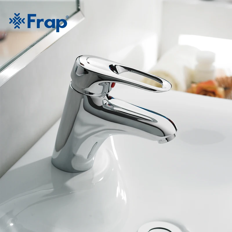 

Латунный Смеситель для раковины Frap F1004, кран для горячей и холодной воды, хромированный медный, для ванной комнаты