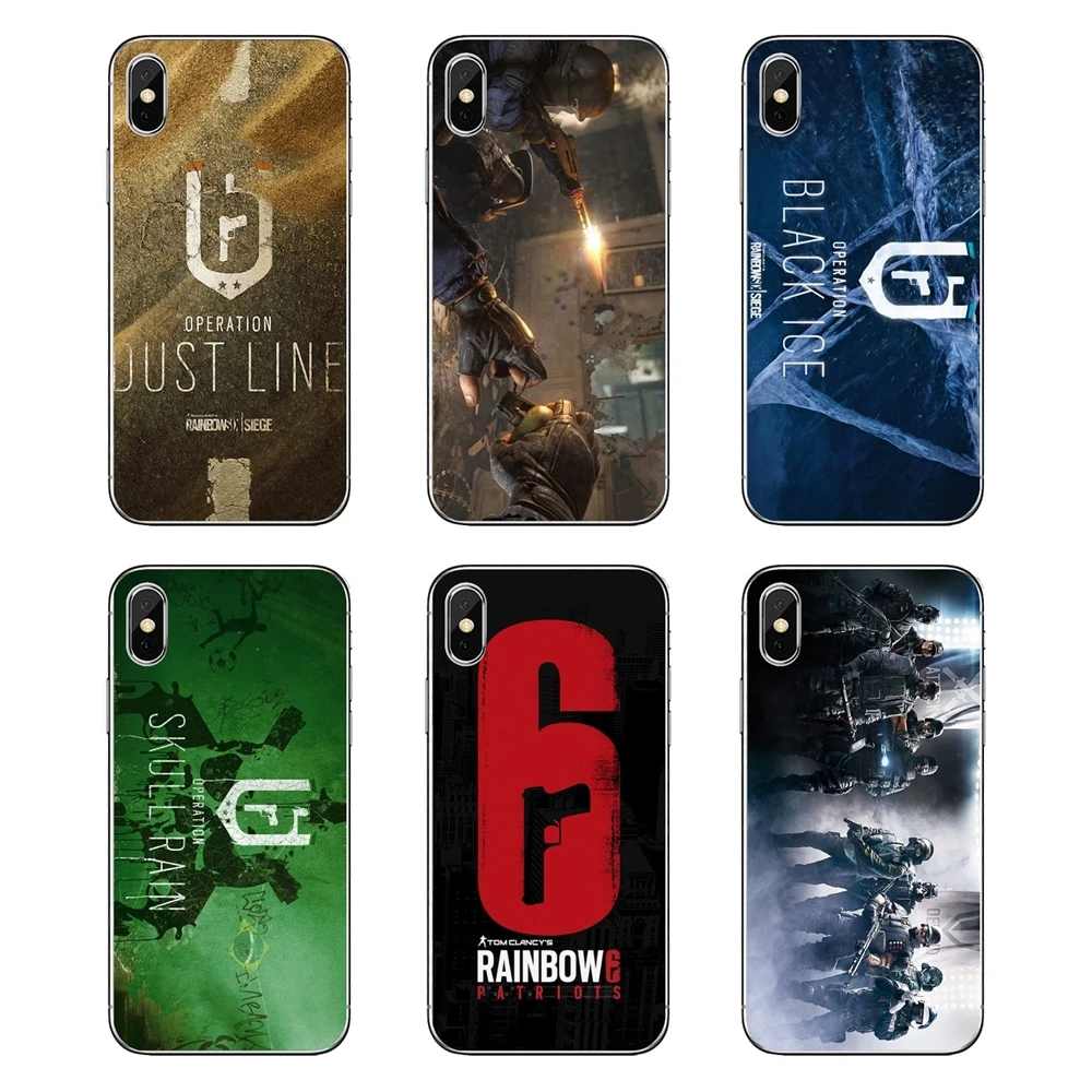 Мягкий прозрачный чехол для Nokia 2 3 5 6 8 9 230 3310 1 7 Plus с рисунком логотипа Rainbow Six Siege