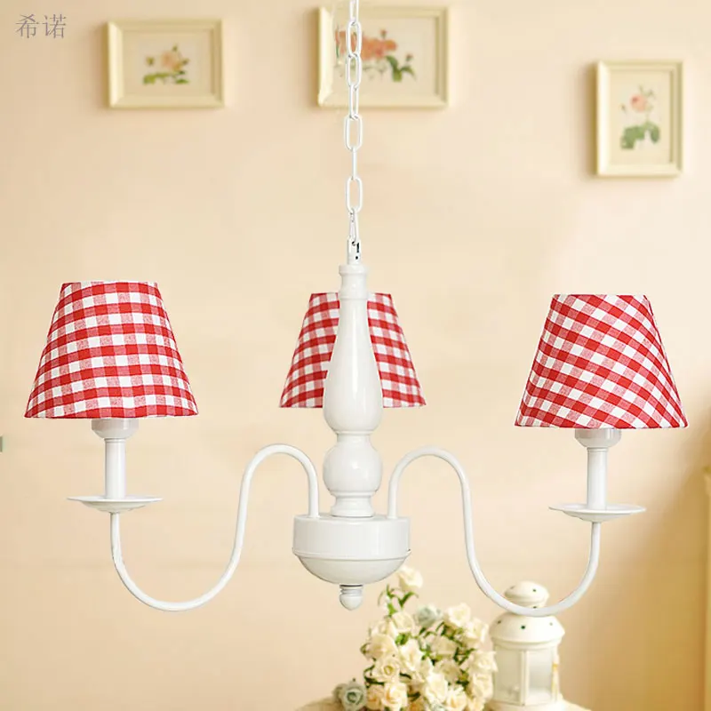 Люстра для детской кровати гостиной в европейском стиле 90 260 В E27 с абажуром|chandelier