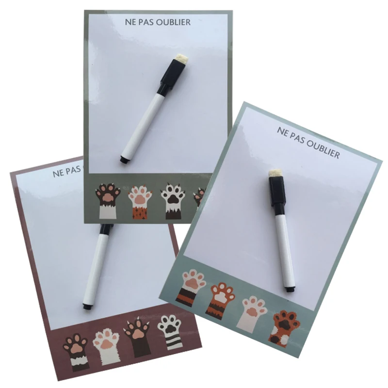 Животный принт для ног компактная сухая стираемая Гибкая магнитная доска на