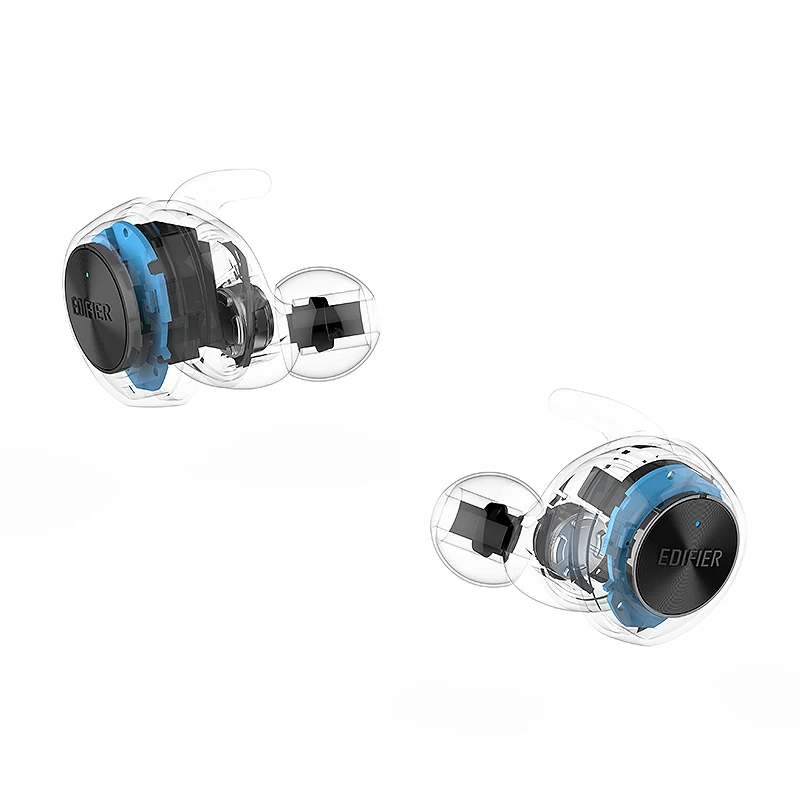 EDIFIER TWS, 3 TWS, настоящий беспроводной Bluetooth V4.2, наушники-вкладыши с зарядным устройством и съемными ушными крыльями, Многофункциональная кнопка