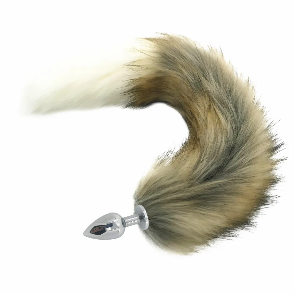 Dog Fox Tail Anal Plug sexy Toys Metal Fake Furry Butt Flirt Anus For Women role Games Product Couples | Красота и здоровье