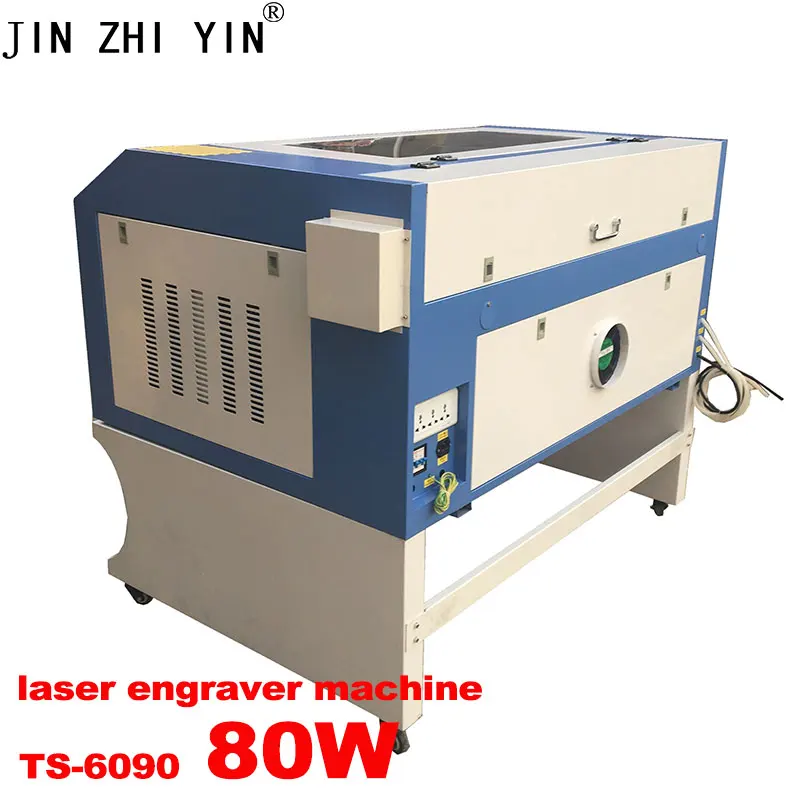 JINZHIYIN 80W CO2 6090 Лазерная лампа с электрическим вертикальным и нижним столом 110V/220V