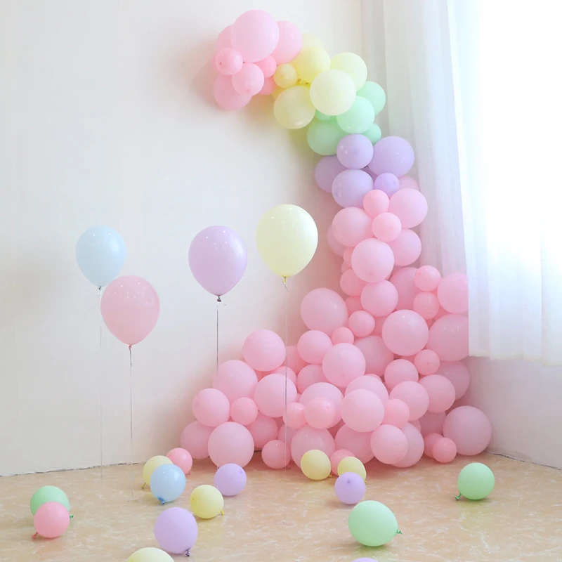 100 шт./лот 5 дюймовый цветной двухслойный латексный круглый надувной шар Макарон