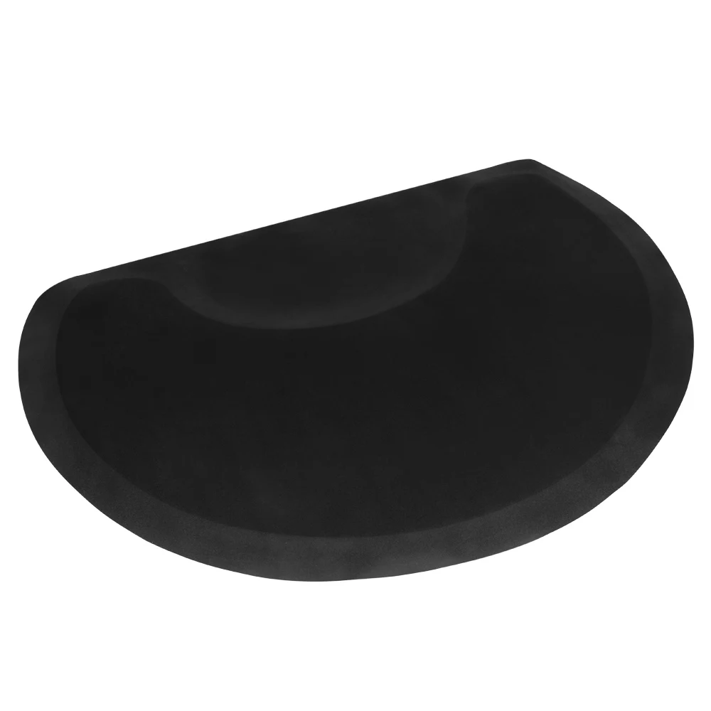 

4'x3'x1/2" Beauty Salon Semicircle Anti-fatigue Salon Mat Black