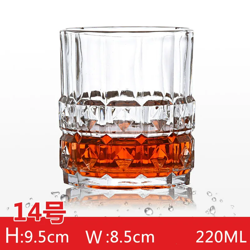 14 (220ml) Новинка, классические креативные хрустальные бокалы для вина, виски, костюм, индивидуальные европейские духи, пивной бар, стеклянная чашка, вечерние, для питья, для здоровья - Цвет: 14 (220ml)