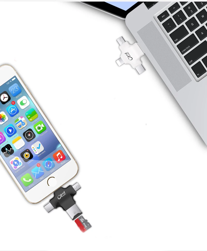 4 в 1 type C Micro USB считыватель карт памяти MicroSD картридер Android OTG ридер для iphone ipad macbook