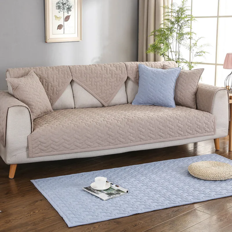 Машинная стирка чехол для дивана Одноцветный Хлопковый четыре сезона