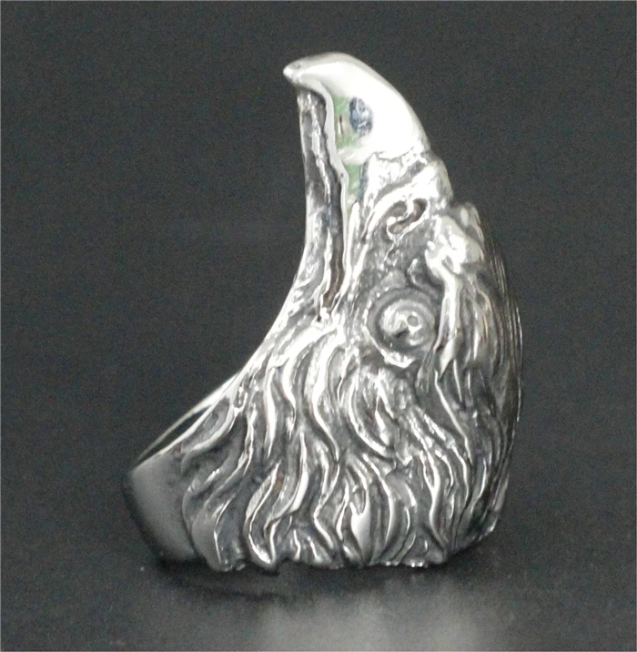 Прямая поставка Размер 7-13 Крутое модное байкерское кольцо из нержавеющей стали