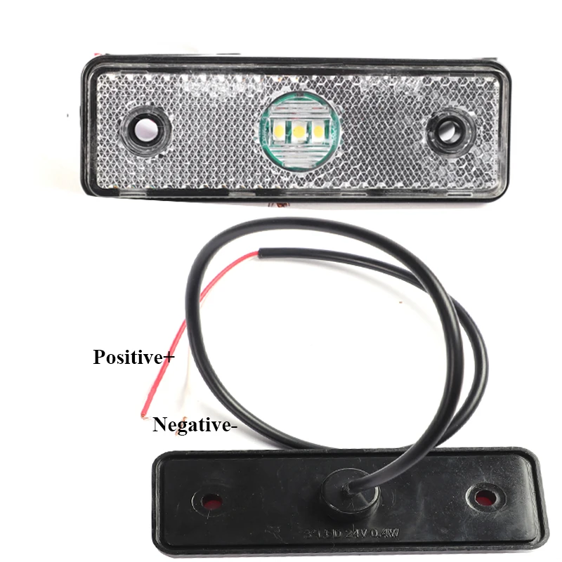 2 шт. aohewei 3 светодиодный прицеп Белый боковой габаритный фонарь свет 12 V 24 для