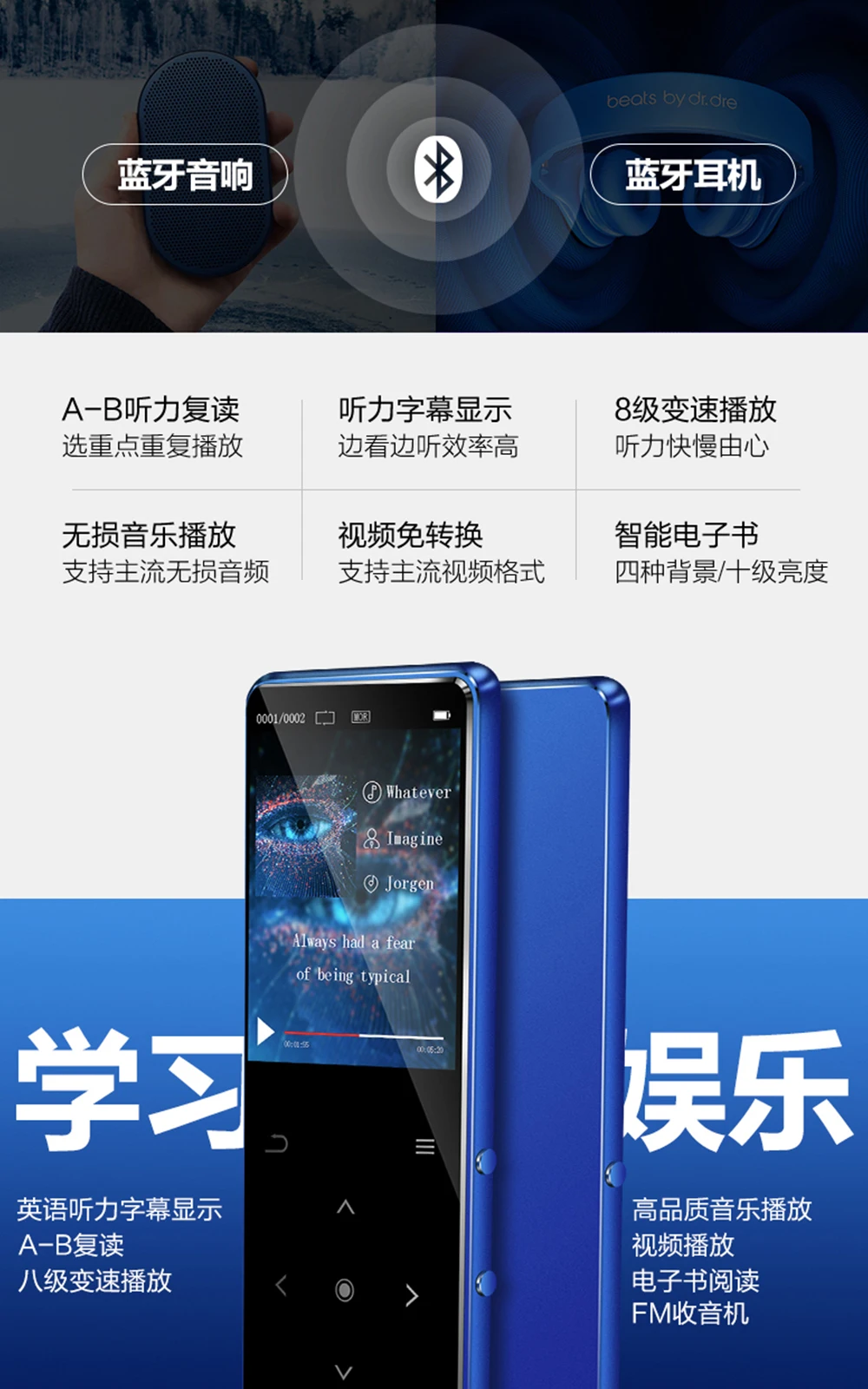 BENJIE K11 IPX4 водонепроницаемый HIFI Mp3 музыкальный плеер 8 Гб без потерь Мини Портативный Аудио плееры FM радио Электронная книга диктофон