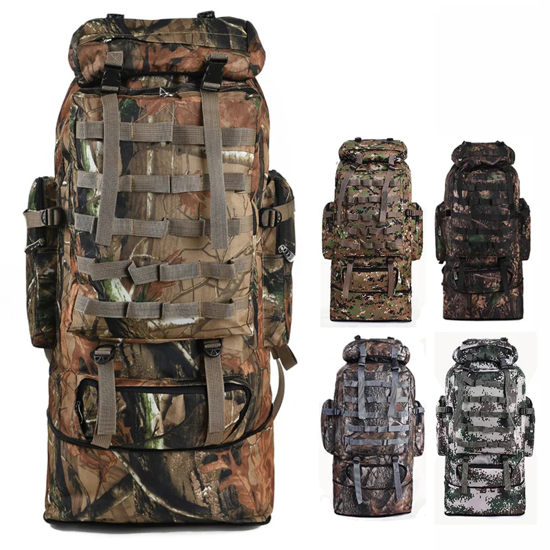 Beste Fengtu 100L Grote Wandelen Klimmen Rugzakken Camouflage Softback Rugzak Voor Mannen En Vrouwen Sport Tassen Camping Reizen Rugzak